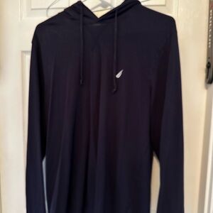 Nautica Blue Sweatshirt Classic Pullover Hoodie